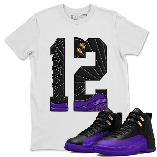 Number 12 Unisex T-Shirt - Sneaker Shirt To Match 12s Field Purple Jezsport.com