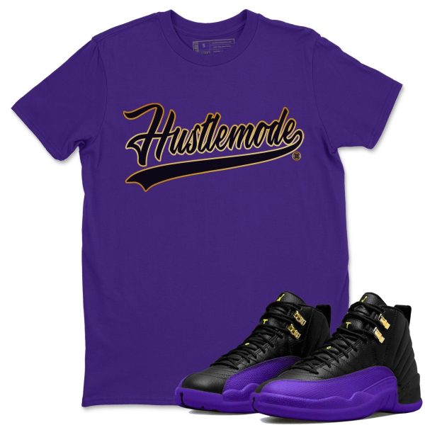 Hustle Mode Unisex T-Shirt - Sneaker Shirt To Match 12s Field Purple Jezsport.com