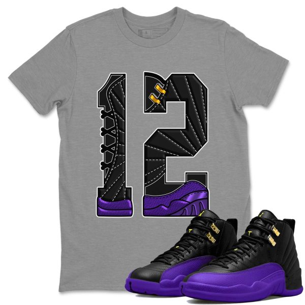 Number 12 Unisex T-Shirt - Sneaker Shirt To Match 12s Field Purple Jezsport.com