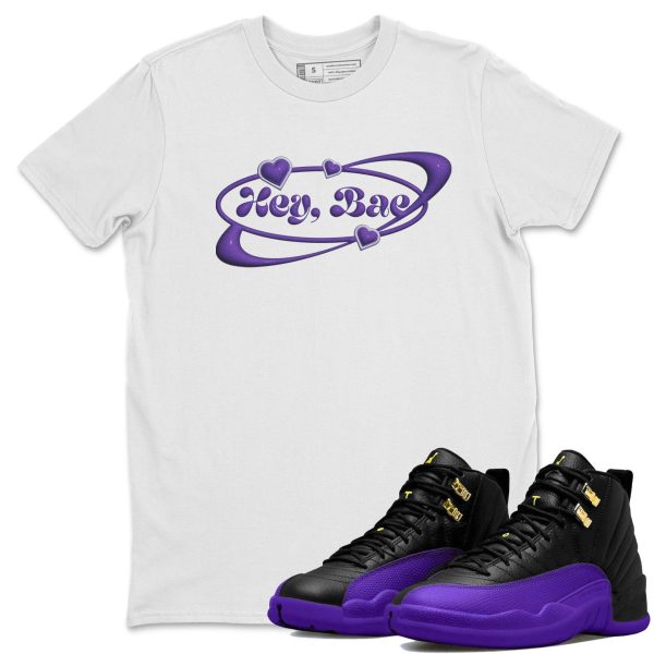 Hey Bae Unisex T-Shirt - Sneaker Shirt To Match 12s Field Purple Jezsport.com