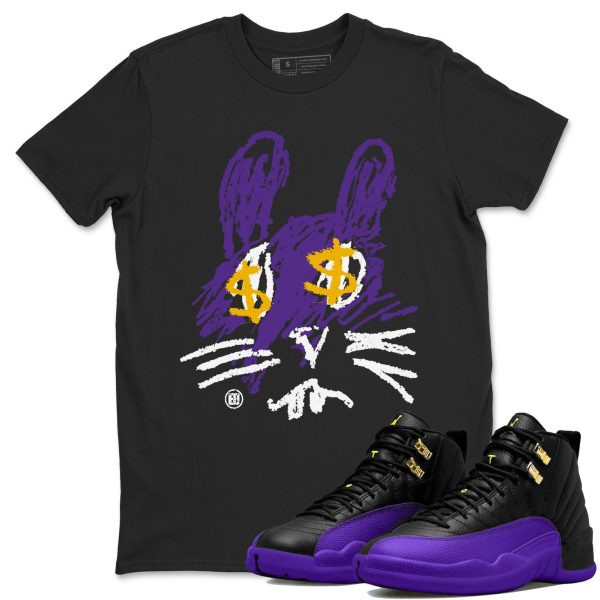 Crayon Bunny Unisex T-Shirt - Sneaker Shirt To Match 12s Field Purple Jezsport.com