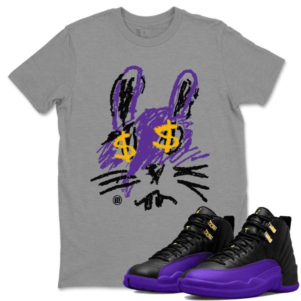 Crayon Bunny Unisex T-Shirt - Sneaker Shirt To Match 12s Field Purple Jezsport.com