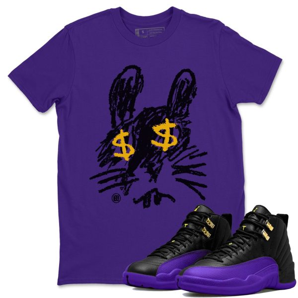 Crayon Bunny Unisex T-Shirt - Sneaker Shirt To Match 12s Field Purple Jezsport.com