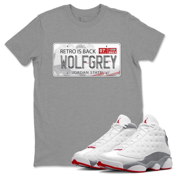 Plate Unisex T-Shirt - Sneaker Shirt To Match 13s Wolf Grey Jezsport.com