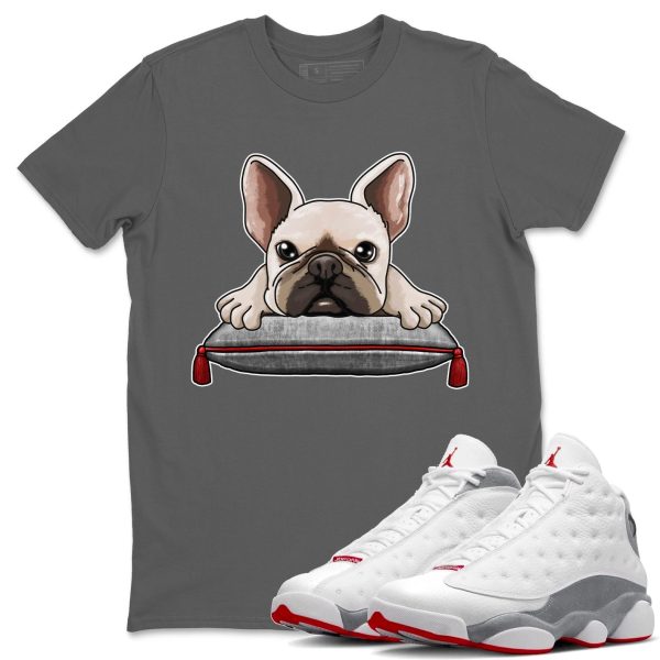 French Bulldog Unisex T-Shirt - Sneaker Shirt To Match 13s Wolf Grey Jezsport.com