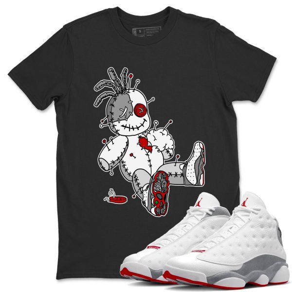 Voodoo Doll Unisex T-Shirt - Sneaker Shirt To Match 13s Wolf Grey Jezsport.com