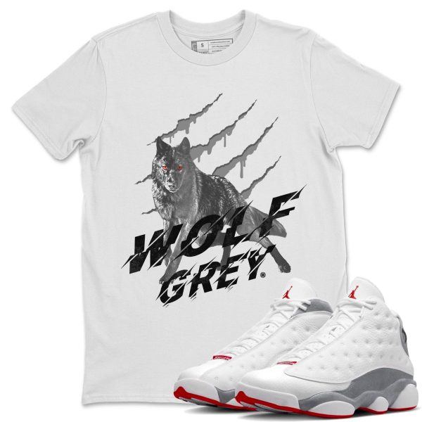 Wolf Scratch Unisex T-Shirt - Sneaker Shirt To Match 13s Wolf Grey Jezsport.com