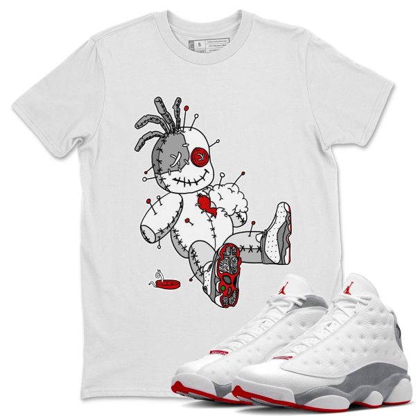 Voodoo Doll Unisex T-Shirt - Sneaker Shirt To Match 13s Wolf Grey Jezsport.com