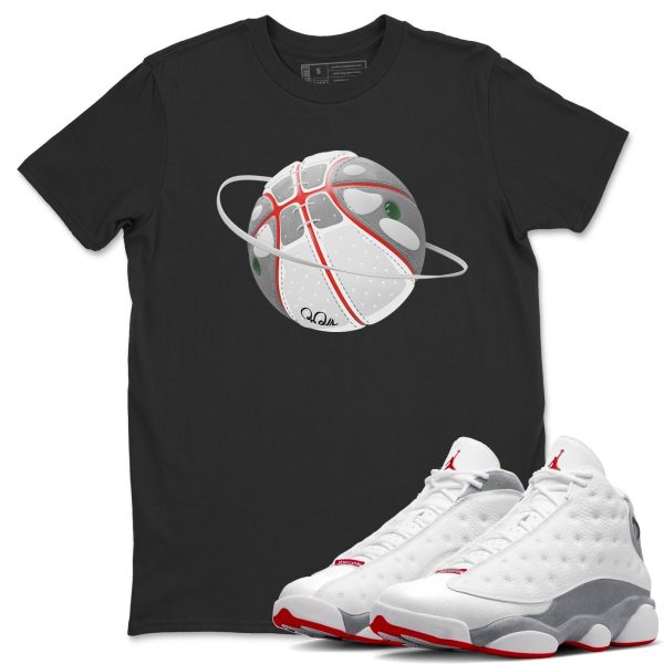 Basketball Planet Unisex T-Shirt - Sneaker Shirt To Match 13s Wolf Grey Jezsport.com