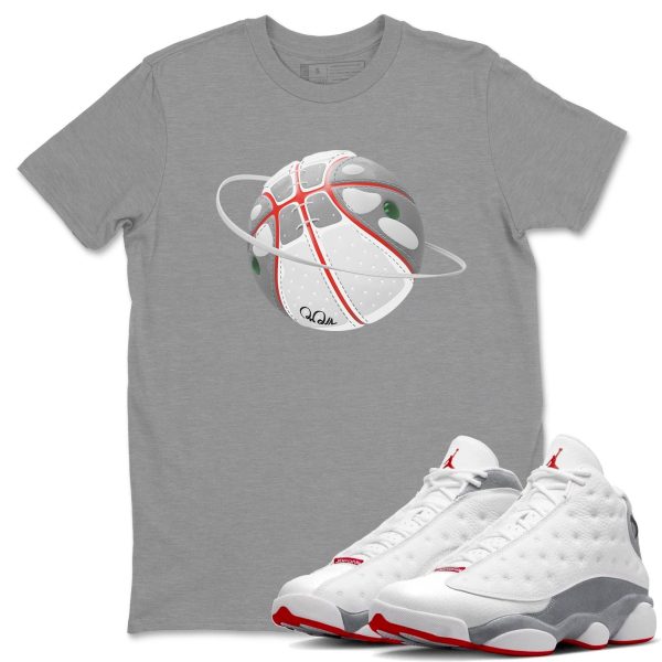 Basketball Planet Unisex T-Shirt - Sneaker Shirt To Match 13s Wolf Grey Jezsport.com