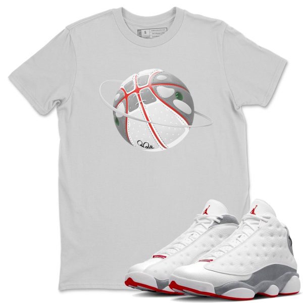 Basketball Planet Unisex T-Shirt - Sneaker Shirt To Match 13s Wolf Grey Jezsport.com