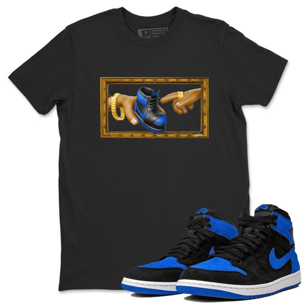 The Creation of Adam Unisex T-Shirt - Sneaker Shirt To Match 1s Royal Reimagined Jezsport.com