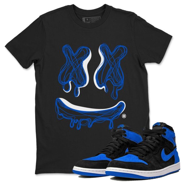 Smile Doodle Unisex T-Shirt - Sneaker Shirt To Match 1s Royal Reimagined Jezsport.com