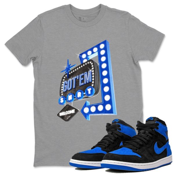 Retro Neon Sign Unisex T-Shirt - Sneaker Shirt To Match 1s Royal Reimagined Jezsport.com