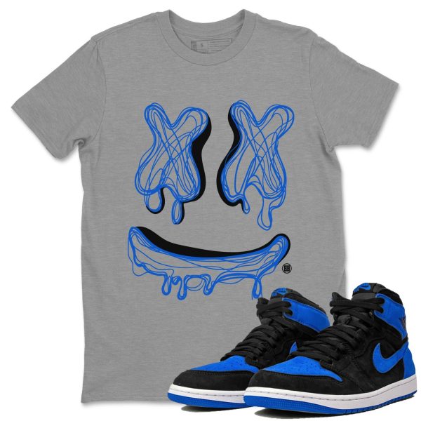 Smile Doodle Unisex T-Shirt - Sneaker Shirt To Match 1s Royal Reimagined Jezsport.com