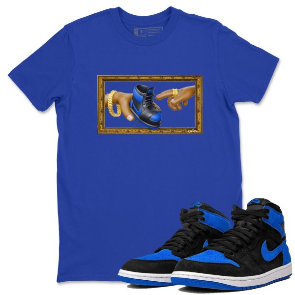 The Creation of Adam Unisex T-Shirt - Sneaker Shirt To Match 1s Royal Reimagined Jezsport.com