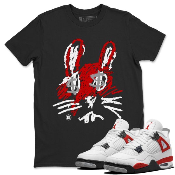 Crayon Bunny - Sneaker Shirt To Match 4s Red Cement Jezsport.com