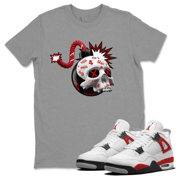 Skull Bomb - Sneaker Shirt To Match 4s Red Cement Jezsport.com