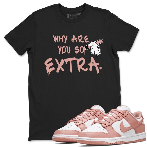 Why Are You So Extra - Sneaker Shirt To Match Dunks Rose Whisper Jezsport.com