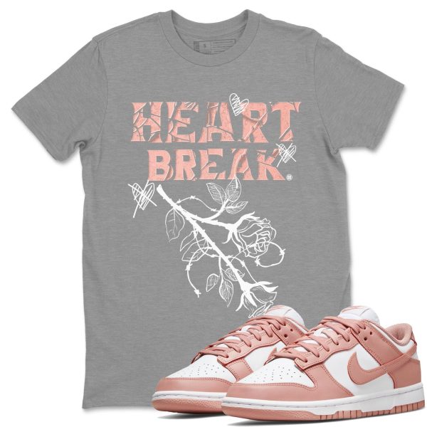 Heart Break - Sneaker Shirt To Match Dunks Rose Whisper Jezsport.com