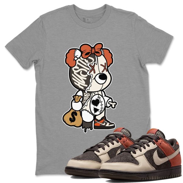 Stitched Hustle Bear - Sneaker Shirt To Match Dunks Red Panda Jezsport.com