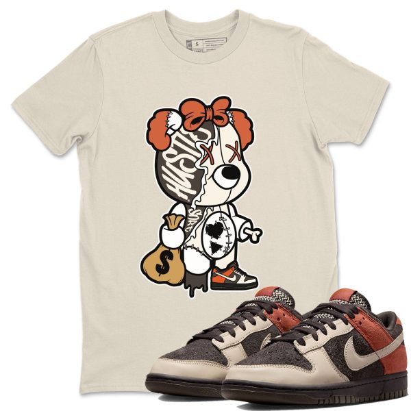 Stitched Hustle Bear - Sneaker Shirt To Match Dunks Red Panda Jezsport.com