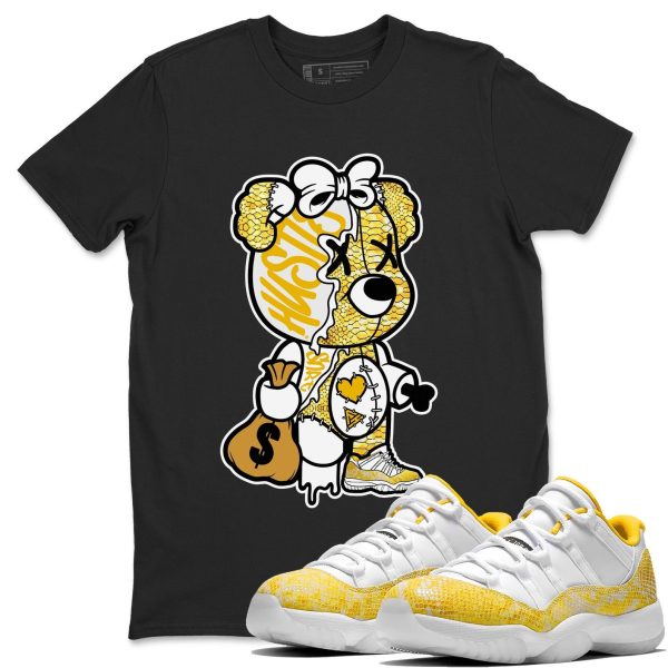 Stitched Hustle Bear - Sneaker Shirt To Match 11s Yellow Python Jezsport.com