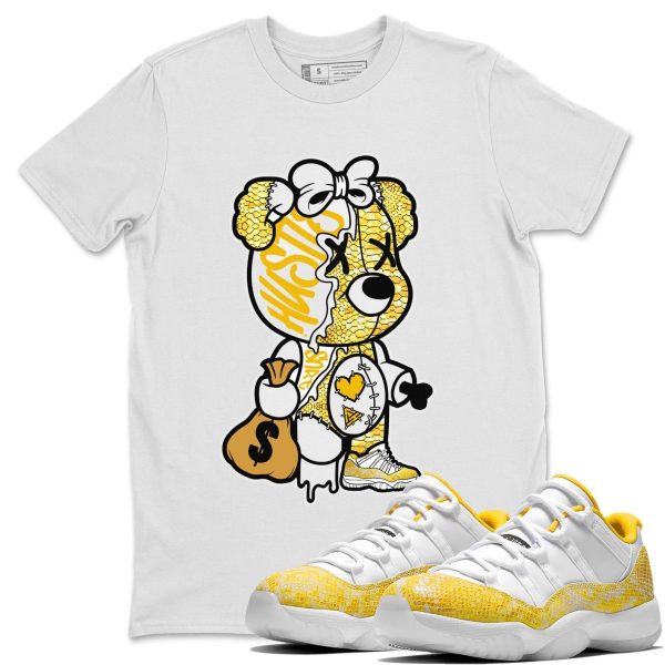 Stitched Hustle Bear - Sneaker Shirt To Match 11s Yellow Python Jezsport.com