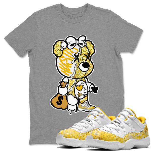 Stitched Hustle Bear - Sneaker Shirt To Match 11s Yellow Python Jezsport.com