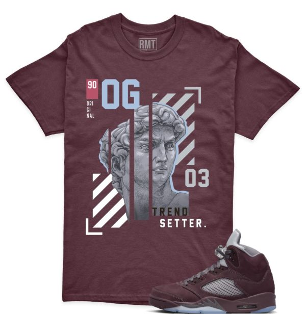 Burgundy 5s Matching shirts, Trend Setter Shirt Matching Jordan 5 Burgundy Jezsport.com