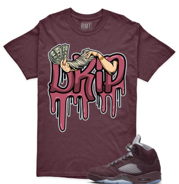 Burgundy 5s Matching shirts, Drip Shirt Matching Jordan 5 Burgundy Jezsport.com