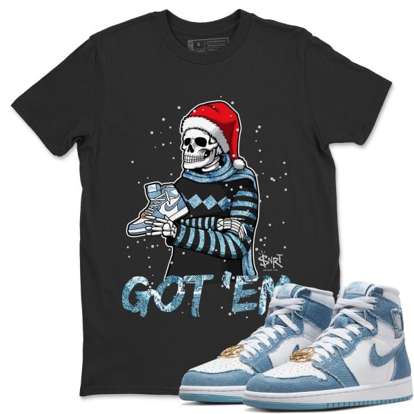 Skull Got Em - Sneaker Shirt To Match 1s Denim Jezsport.com