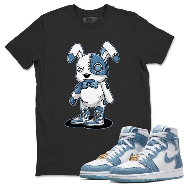 Cyborg Bunny Unisex Casual T-Shirt - Sneaker T-Shirt To Match 1s Denim Jezsport.com