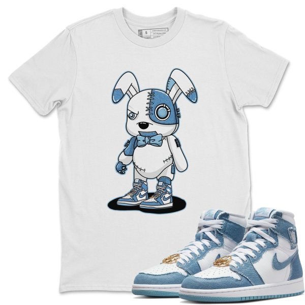 Cyborg Bunny Unisex Casual T-Shirt - Sneaker T-Shirt To Match 1s Denim Jezsport.com