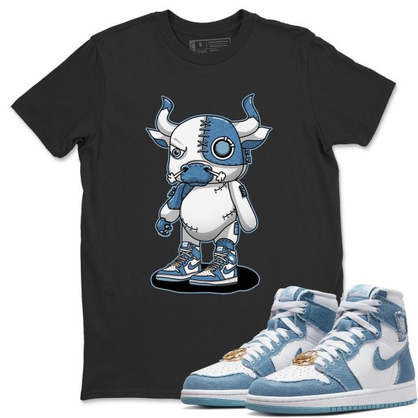 Cyborg Bull Unisex Casual T-Shirt - Sneaker T-Shirt To Match 1s Denim Jezsport.com