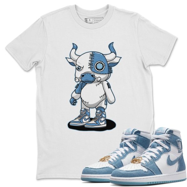 Cyborg Bull Unisex Casual T-Shirt - Sneaker T-Shirt To Match 1s Denim Jezsport.com