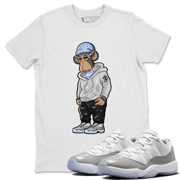 Sneakerhead Monkey Unisex Casual T-Shirt - Sneaker T-Shirt To Match 11s White Cement Jezsport.com