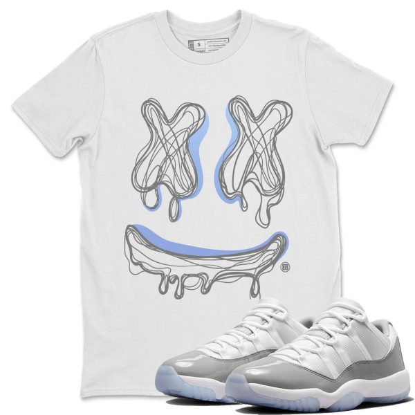 Smile Doodle Unisex Casual T-Shirt - Sneaker T-Shirt To Match 11s White Cement Jezsport.com