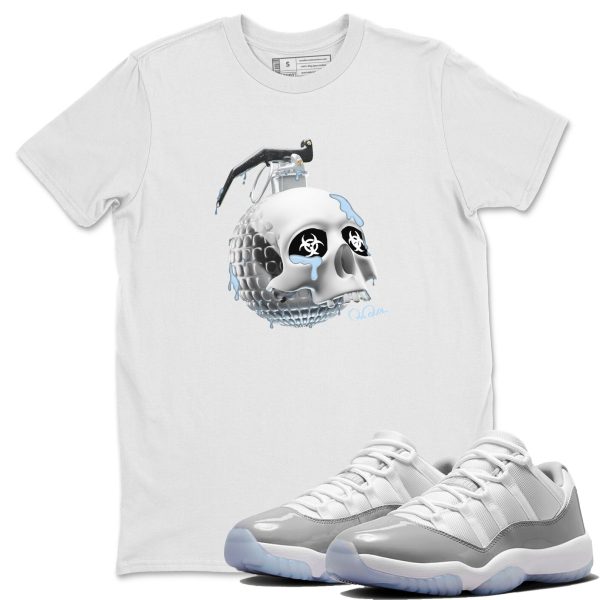 Skull Bomb Unisex Casual T-Shirt - Sneaker T-Shirt To Match 11s White Cement Jezsport.com