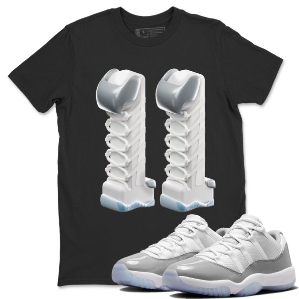 3D Number 11 Unisex Casual T-Shirt - Sneaker T-Shirt To Match 11s White Cement Jezsport.com