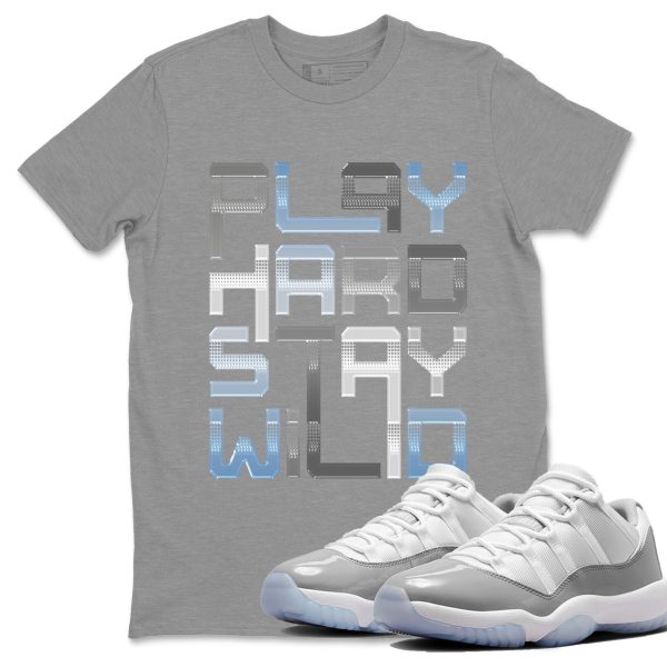 Play Hard Unisex Casual T-Shirt - Sneaker T-Shirt To Match 11s White Cement Jezsport.com