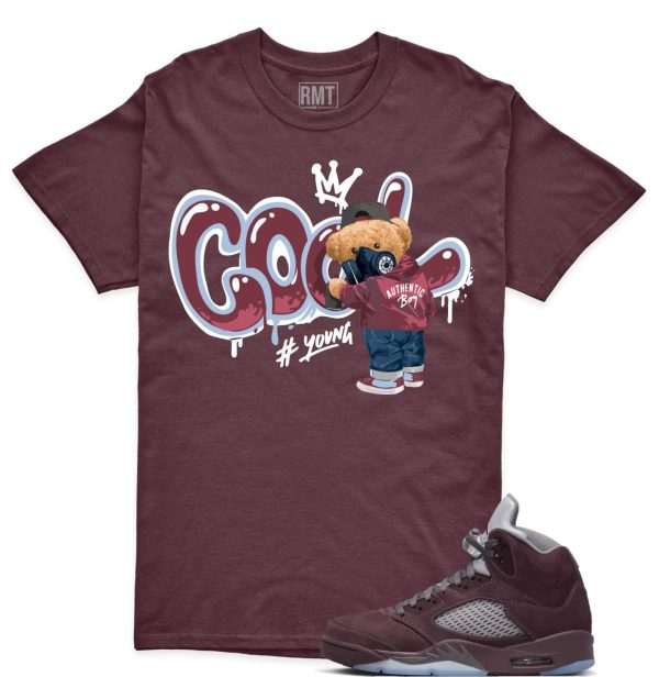 Burgundy 5s Matching shirts, Cool Bear Shirt Matching Jordan 5 Burgundy Jezsport.com