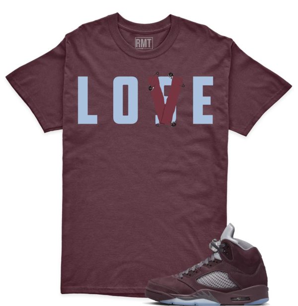 Burgundy 5s Matching shirts, Love Lose Shirt Matching Jordan 5 Burgundy Jezsport.com