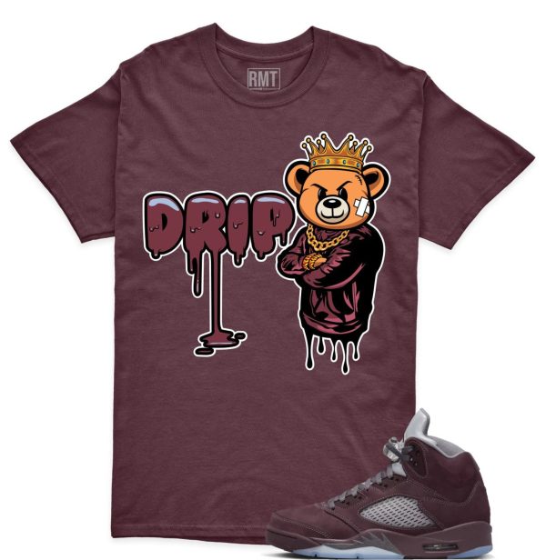 Burgundy 5s Matching shirts, Drip Shirt Matching Jordan 5 Burgundy Jezsport.com