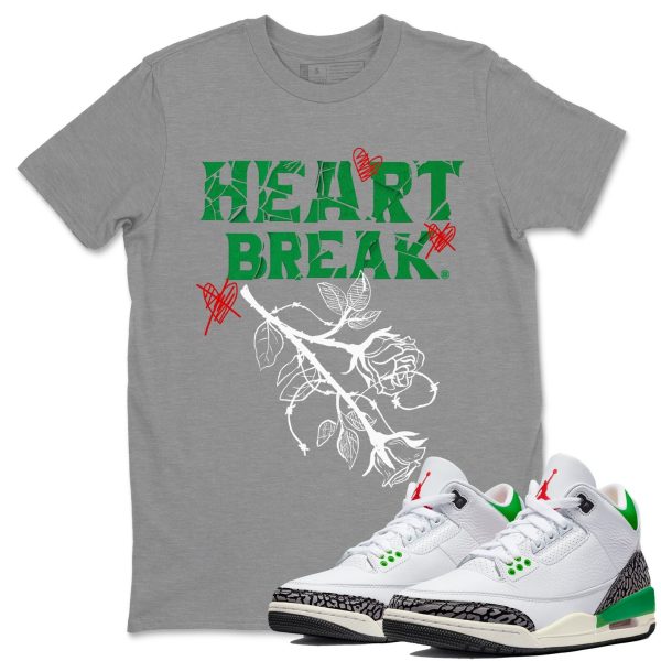 Heart Break Unisex Short Sleeve T-Shirt - Shirt To Match 3s Lucky Green Jezsport.com