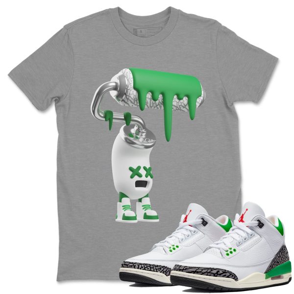 3D Paint Roller Unisex Short Sleeve T-Shirt - Shirt To Match 3s Lucky Green Jezsport.com