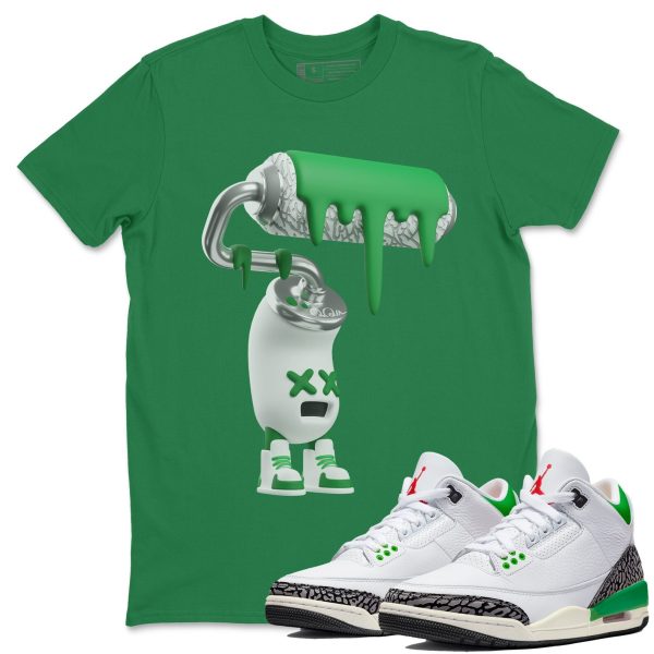 3D Paint Roller Unisex Short Sleeve T-Shirt - Shirt To Match 3s Lucky Green Jezsport.com