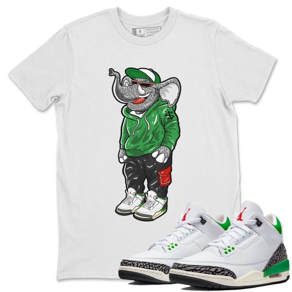 Sneakerhead Elephant Unisex Short Sleeve T-Shirt - Shirt To Match 3s Lucky Green Jezsport.com