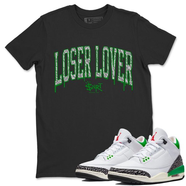 Loser Lover Letter Unisex Short Sleeve T-Shirt - Shirt To Match 3s Lucky Green Jezsport.com