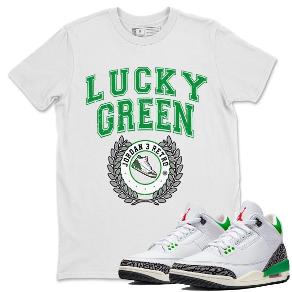 Sneaker Letter Unisex Short Sleeve T-Shirt - Shirt To Match 3s Lucky Green Jezsport.com